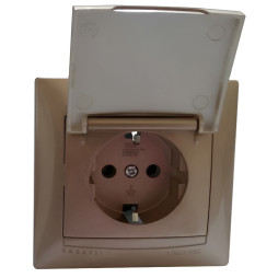 Розетка з кришкою LEMANSO Сакура золото LMR1227