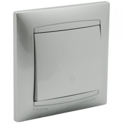 Вимикач 1-й прохідний LEMANSO Сакура срібло LMR1302