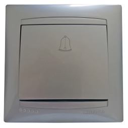 Кнопка дзвінка LEMANSO Сакура срібло          LMR1310