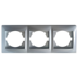 Рамка 3-на LEMANSO Сакура срібло горизонтальна  LMR1312