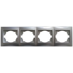 Рамка 4-я LEMANSO Сакура серебро горизонтальная LMR1313