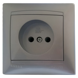 Розетка 1-на LEMANSO Сакура срібло           LMR1320