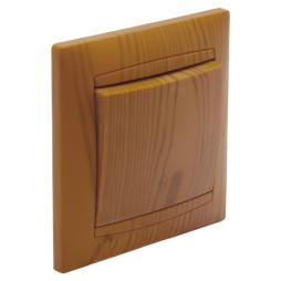 Выключатель 1-й проходной LEMANSO Сакура ольха LMR1402