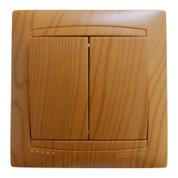 Вимикач 2-й LEMANSO Сакура вільха  LMR1405