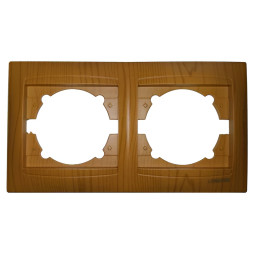 Рамка 2-на LEMANSO Сакура вільха горизонтальна  LMR1411