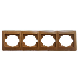 Рамка 4-а LEMANSO Сакура вільха горизонтальна  LMR1413