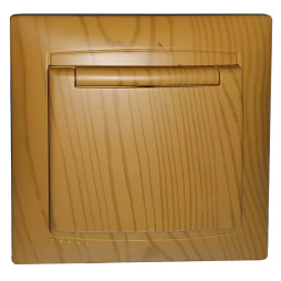 Розетка с крышкой LEMANSO Сакура ольха LMR1427