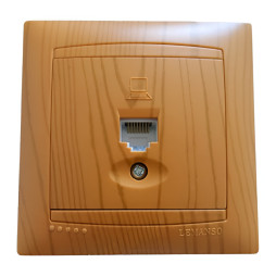 Розетка комп'ютерна 1-на LEMANSO Сакура вільха    LMR1428