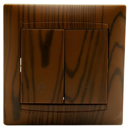 Выключатель 2-й проходной LEMANSO Сакура вишня LMR1506