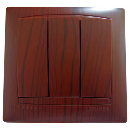 Вимикач 3-й LEMANSO Сакура вишня                 LMR1508