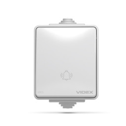 IP65 Кнопка дзвінка сіра VIDEX BINERA