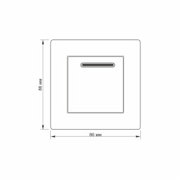 Вимикач одноклавішний з підствіткою білий TITANUM STANDARD