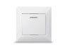 Вимикач одноклавішний з підствіткою білий TITANUM STANDARD