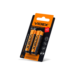 Батарейка сольова АА/R6P small blister (уп.2шт) Videx