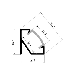 Профіль кутовий АЛ-87 2м LEDUA