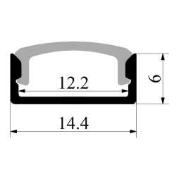 Профіль накладний АЛ-88 2м LEDUA
