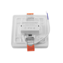 Світильник світлодіодний квадрат VENECIA 9w 185/265V 5000K врізний AVT