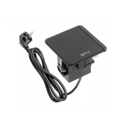 Подовжувач FLIP 1 розетка SCHUKO 2xUSB 1хLAN 1хHDMI провід 1,5м з вилкою 180-250V Чорний GTV