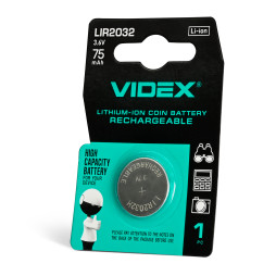 Аккумулятор литиевый Videx LIR2032 1шт BLISTER CARD