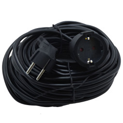 Подовжувач 1 гніздо 10A 30м з заземл. Lemanso / LMK062 чорний