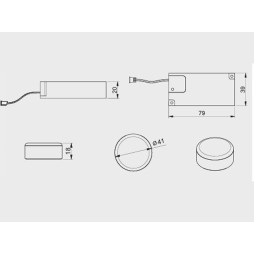 Сенсорний вимикач CCT бездротовий 12V 60W Білий (А) AE-WDBP2CCT-10N GTV