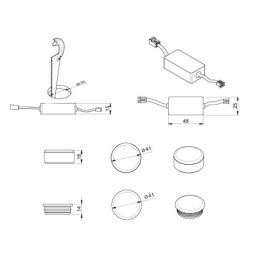 Сенсорний вимикач ON-OFF бездротовий 12V 60W Білий GTV AE-WDBP1-10N