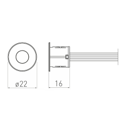 Выключатель сенсорный GTV с диммером 12V 24W кабель 1 м IP20 Черный (AE-WDSC-10DIM)