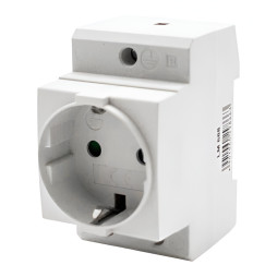 Модульная розетка Lemanso на DIN-рейку с заземлением 16А LM688 защита от детей, кратно 5 штук