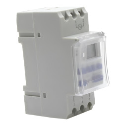 Таймер Lemanso на DIN-рейку електронний з прозорою кришкою 16А-1NO+1NC LM6352