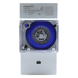 Таймер Lemanso на DIN-рейку механічний 16A-1NO+1NC LM6353