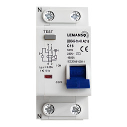 Диф. автомат Lemanso 4.5KA 1п+н 32A 30mA RCBO LBO45