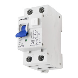 Диф. автомат Lemanso 6.0KA 1п+н 25A 30mA RCBO LBO60