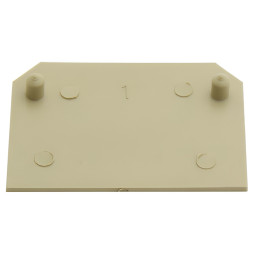 Заглушка бокова 16мм для клем SAK Lemanso / LMA2708 жовта, кратно 25шт (ціна за шт)