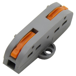 Клема (1+1) двостороння Lemanso / LMA2620 оранж. прапорці (кратно 25шт)