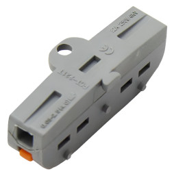 Клема (1+1) двостороння Lemanso / LMA2620 оранж. прапорці (кратно 25шт)