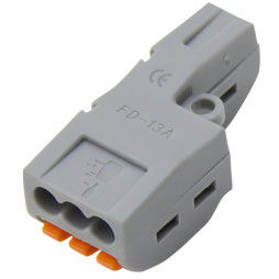 Клема (1+3) двостороння Lemanso / LMA2623 оранж. прапорці (кратно 25шт)