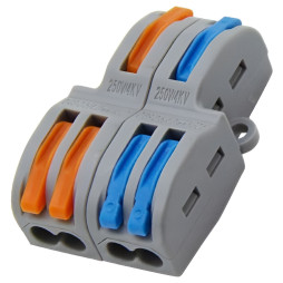 Клема (2+4) двостороння Lemanso / LMA2625 кольорові прапорці (25шт)