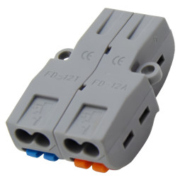 Клема (2+4) двостороння Lemanso / LMA2625 кольорові прапорці (25шт)