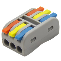 Клемма (3+3) двусторонняя Lemanso / LMA2619 цветные флажки (50 шт.)