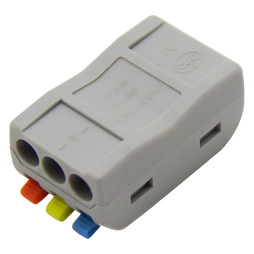 Клемма (3+3) двусторонняя Lemanso / LMA2619 цветные флажки (50 шт.)