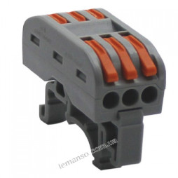 Клема (3+3) на DIN-рейку двостороння Lemanso / LMA2629