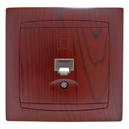 Розетка комп'ютерна 1-а LEMANSO Сакура вишня    LMR1528