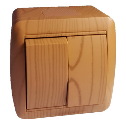 Вимикач  накладний 2-й LEMANSO Магнолія вільха  LMR2102