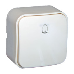 Кнопка дзвінка накладна LEMANSO Нота біла  LMR2312