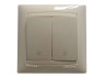 Блок накладной 2-й выключатель + розетка с заземлением + крышка IP55 LEMANSO Лотос белый LMR2903
