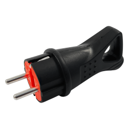 Вилка з заземленням з ручкою каучукова / LMA0202 Лємансо