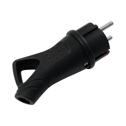 Вилка з заземленням з ручкою каучукова / LMA0202 Лємансо