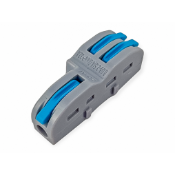 Клемма соединительная (1+2) двухсторонняя LMA2622 синие флажки Лемансо