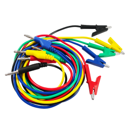 Зажим тестерний крокодил +штекер (банан) довжина 1м (5шт) , 12V LM9162 Лємансо