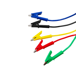 Зажим тестерний крокодил +штекер (банан) довжина 1м (5шт) , 12V LM9162 Лємансо